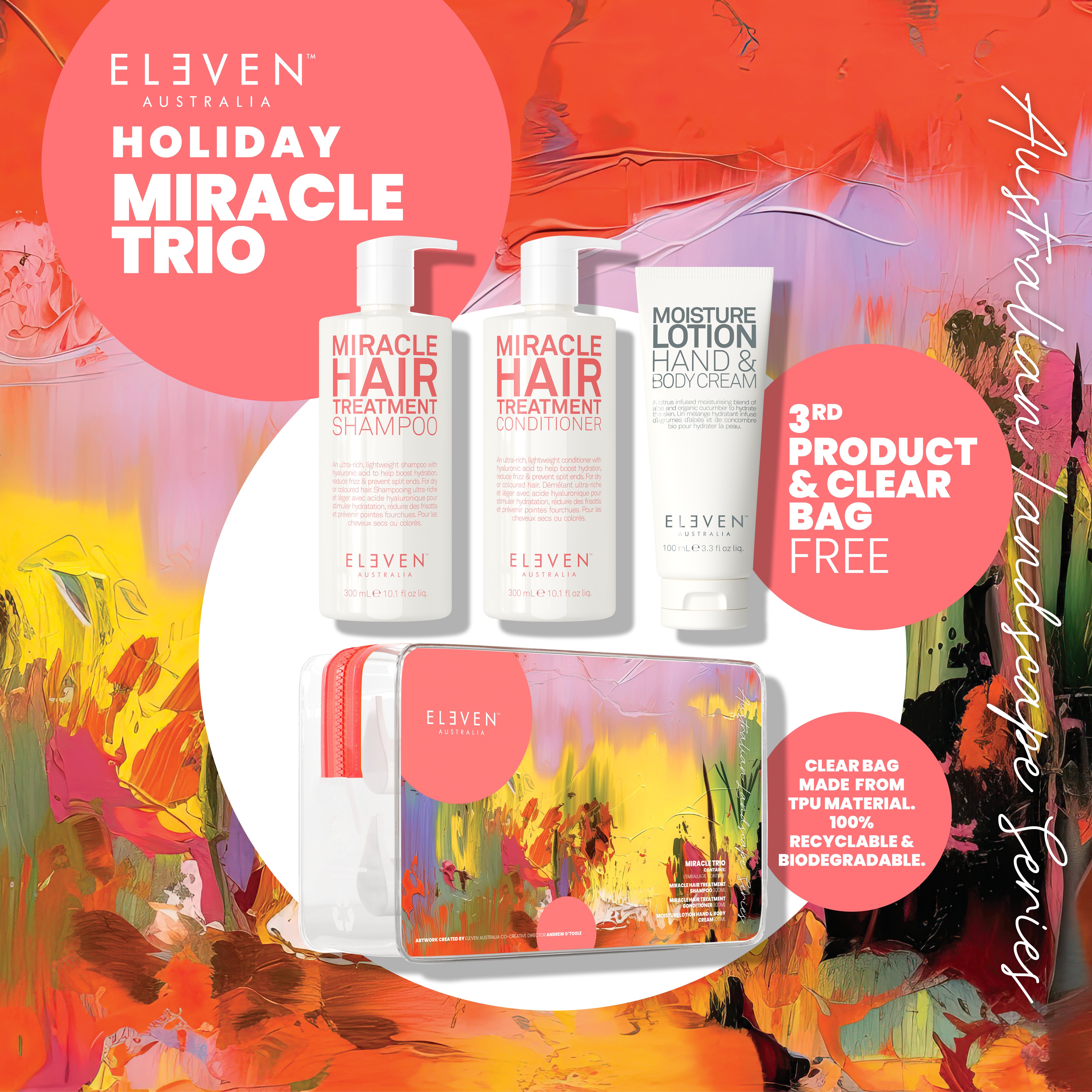 MIRACLE HAIR TRIO includes FREE 100ml MOISTURE LOTION HAND & BODY CREAM