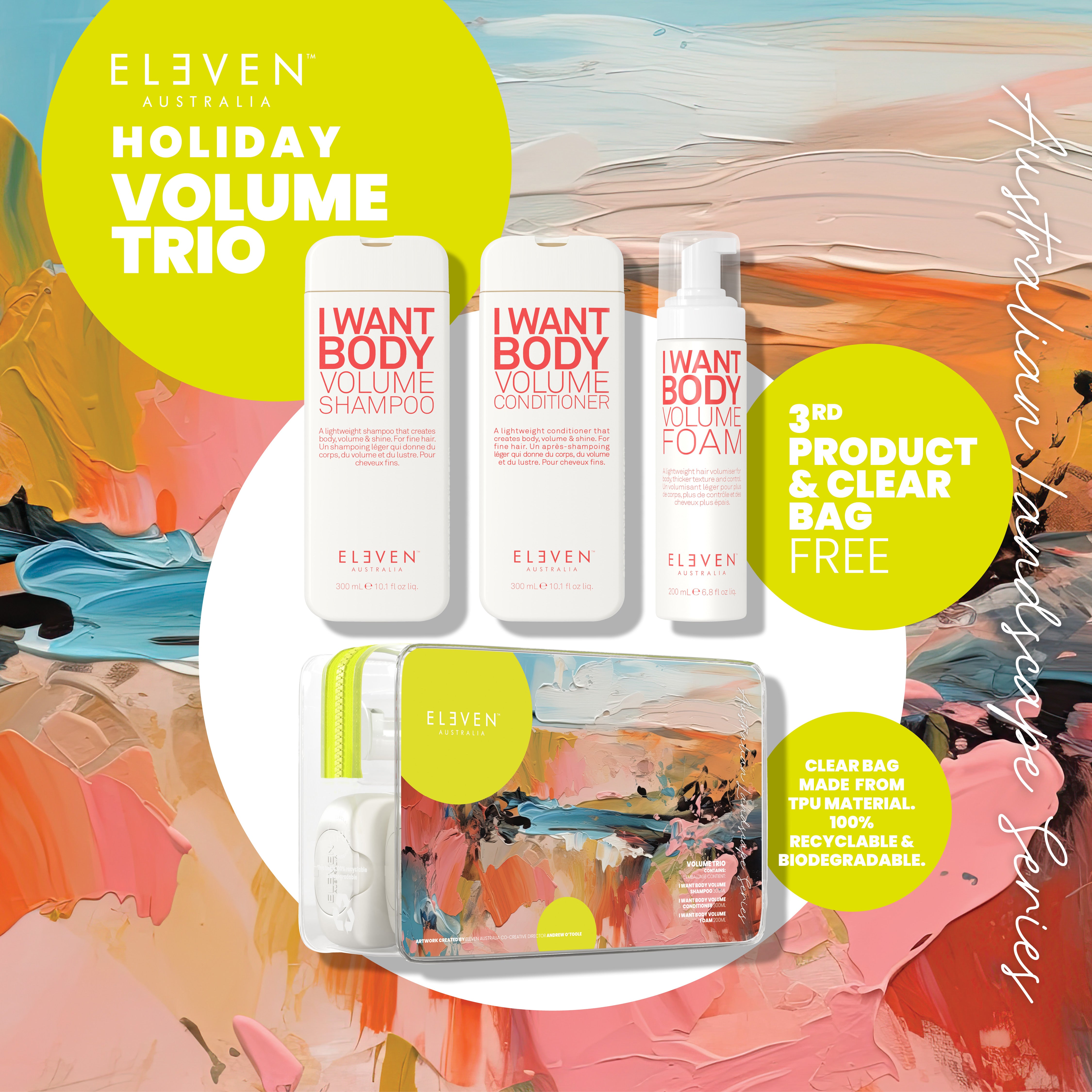 VOLUME TRIO includes FREE FOAMING MOUSSE