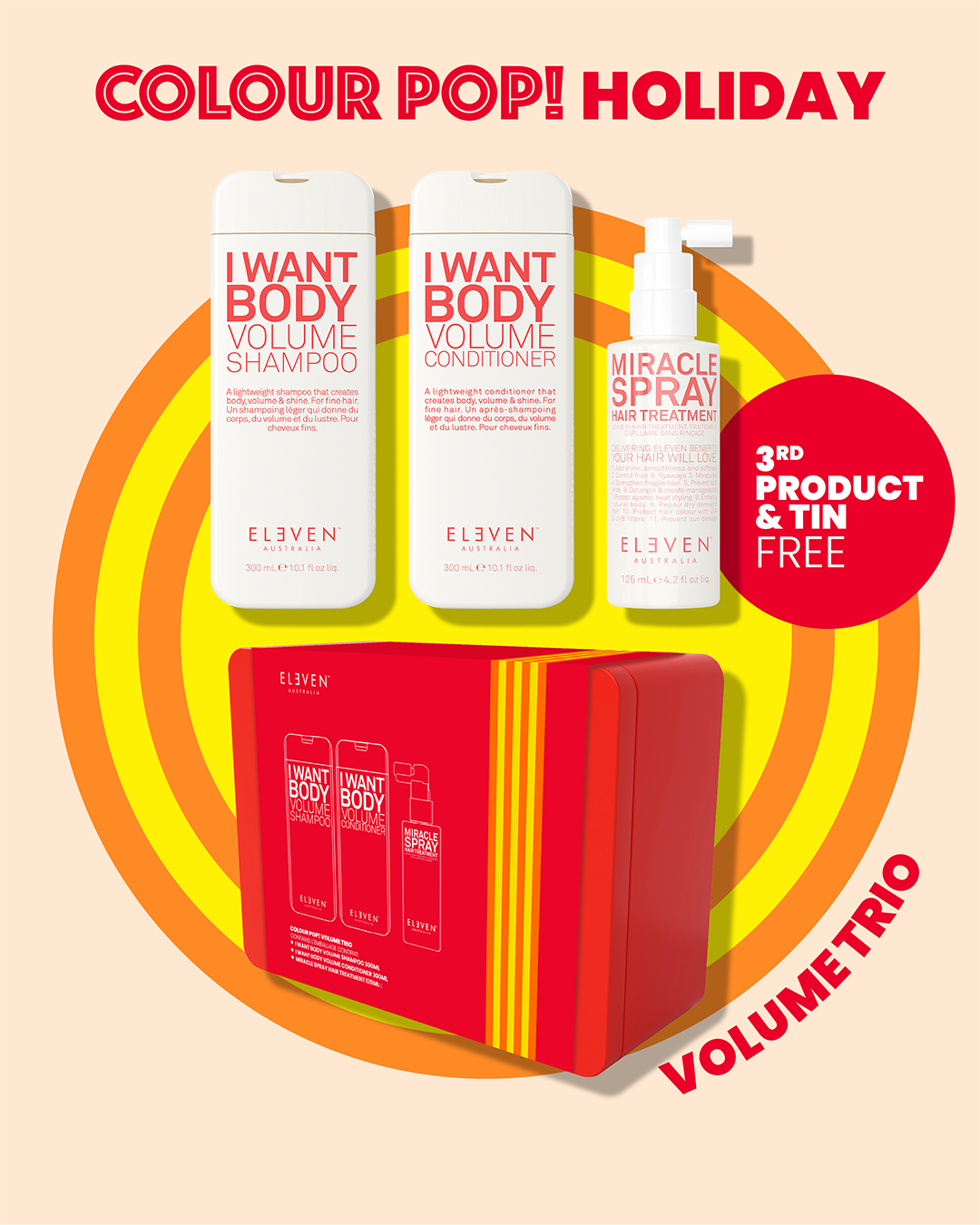 ELEVEN AUSTRALIA COLOUR POP VOLUME TRIO