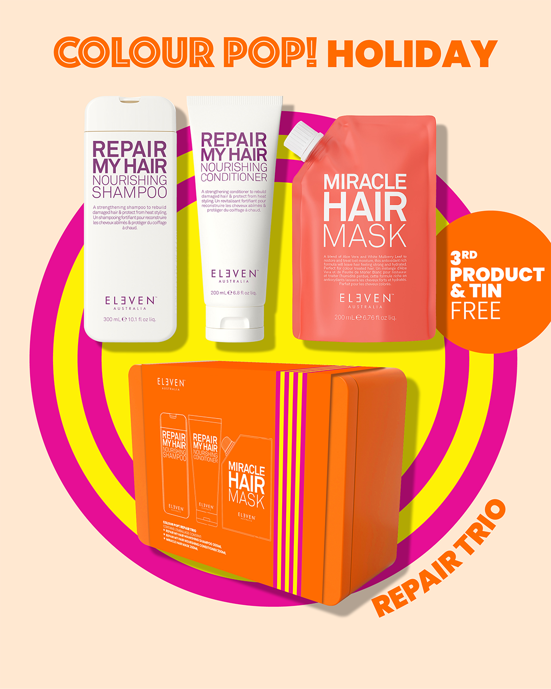 ELEVEN AUSTRALIA COLOUR POP REPAIR TRIO